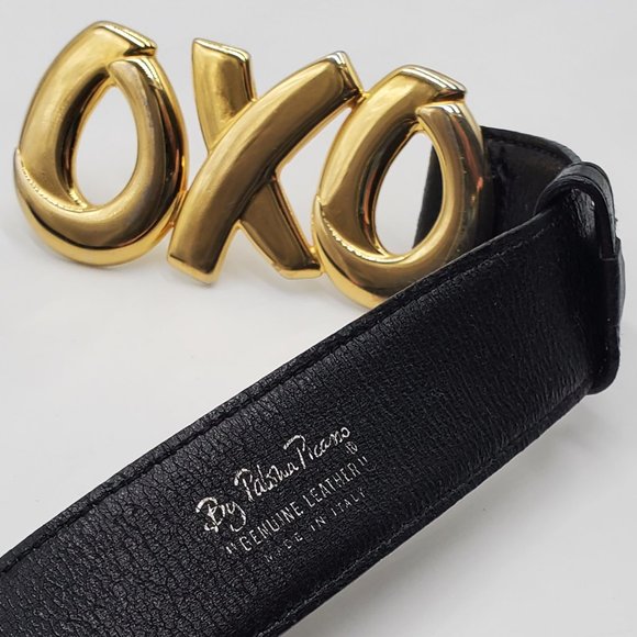 Paloma Picasso OXO Signature Black Leather Belt main image 14